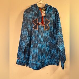 Under Armour Blue and Orange Patterned Hoodie